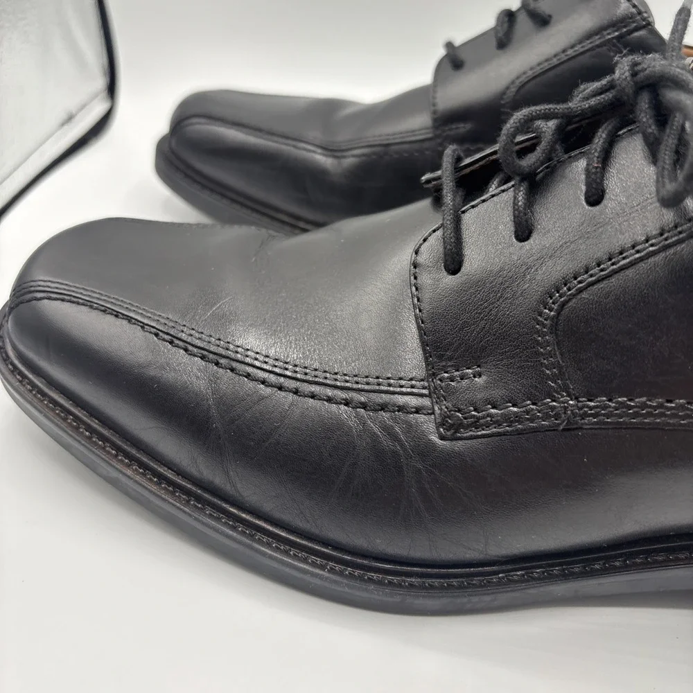 Johnston & Murphy‎ Men's Tabor Runoff Oxfords Shoes Black Leather Size 11.5